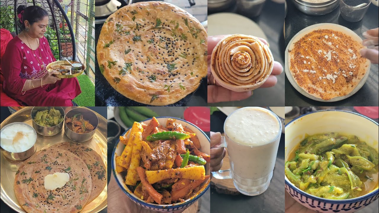 🌄 Завтрак🍱 Масала Лачха Паратха🌺 Морковь быстрого приготовления Мули Маринованный🌺 Банановый моло...