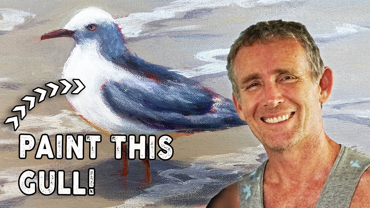 How to paint a seagull in acrylics - Full tutorial with Mark Waller