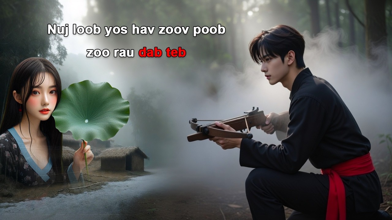 Nuj loob mus yos hav zoov poob zoo rau dab teb Hmong Storieds 苗族的故事