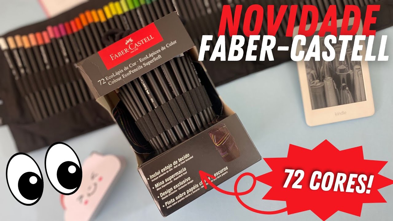 LÁPIS DE COR SUPERSOFT 72 CORES FABER-CASTELL, TODOS OS DETALHES DESSE KIT MARAVILHOSO QUE RECEBEMOS