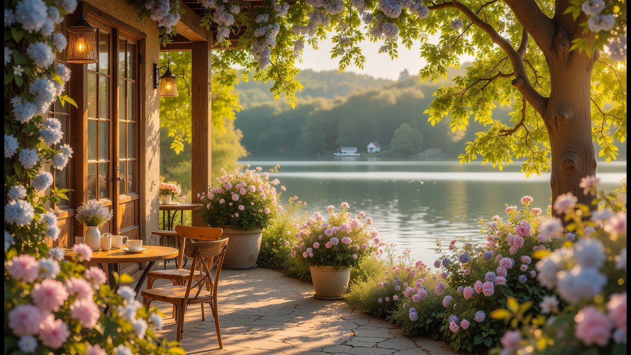 Peaceful Spring by the Lake 🌿 Relaxing Piano Ambience for Study, Work & Calm Morning