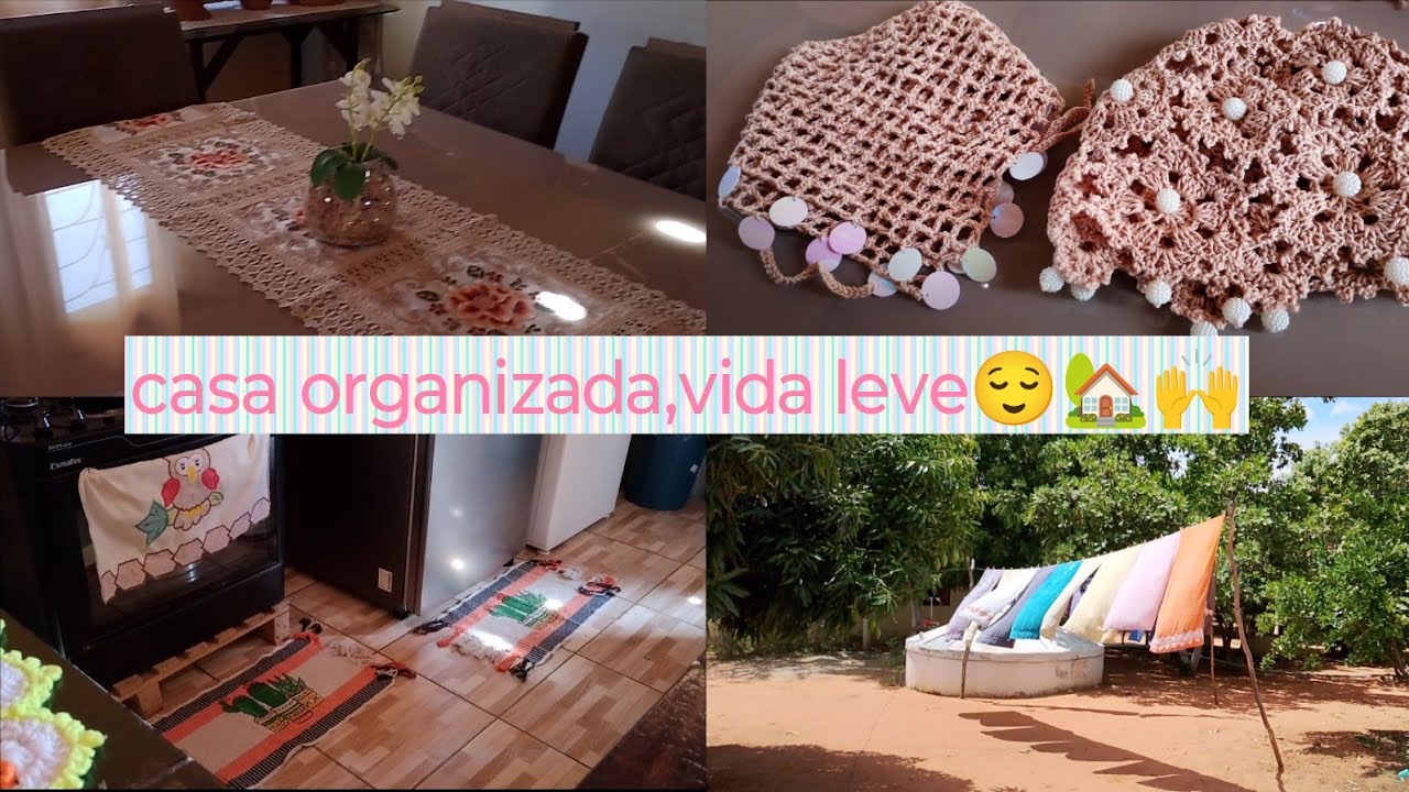 VLOG+CASA ORGANIZADA VIDA LEVE🏡😌🙌FINALIZEI ENCOMENDA🧶#rotinadodia #donadecasa #donadecasablogueira 