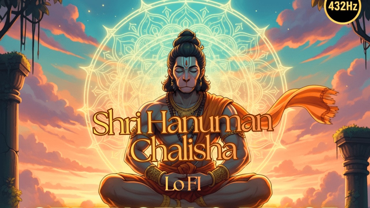 Hanuman Chalisa [Slowed + Reverb] Lyrics - Sitar Meditation for Strength & peace #lofihanumanchalisa