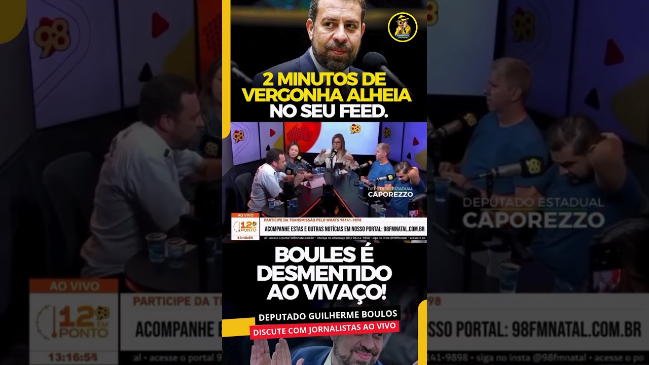 DEPUTADO GUILHERME BOULOS SE ENVOLVE EM DEBATE TENSO DURANTE ENTREVISTA NA 98 FM NATAL