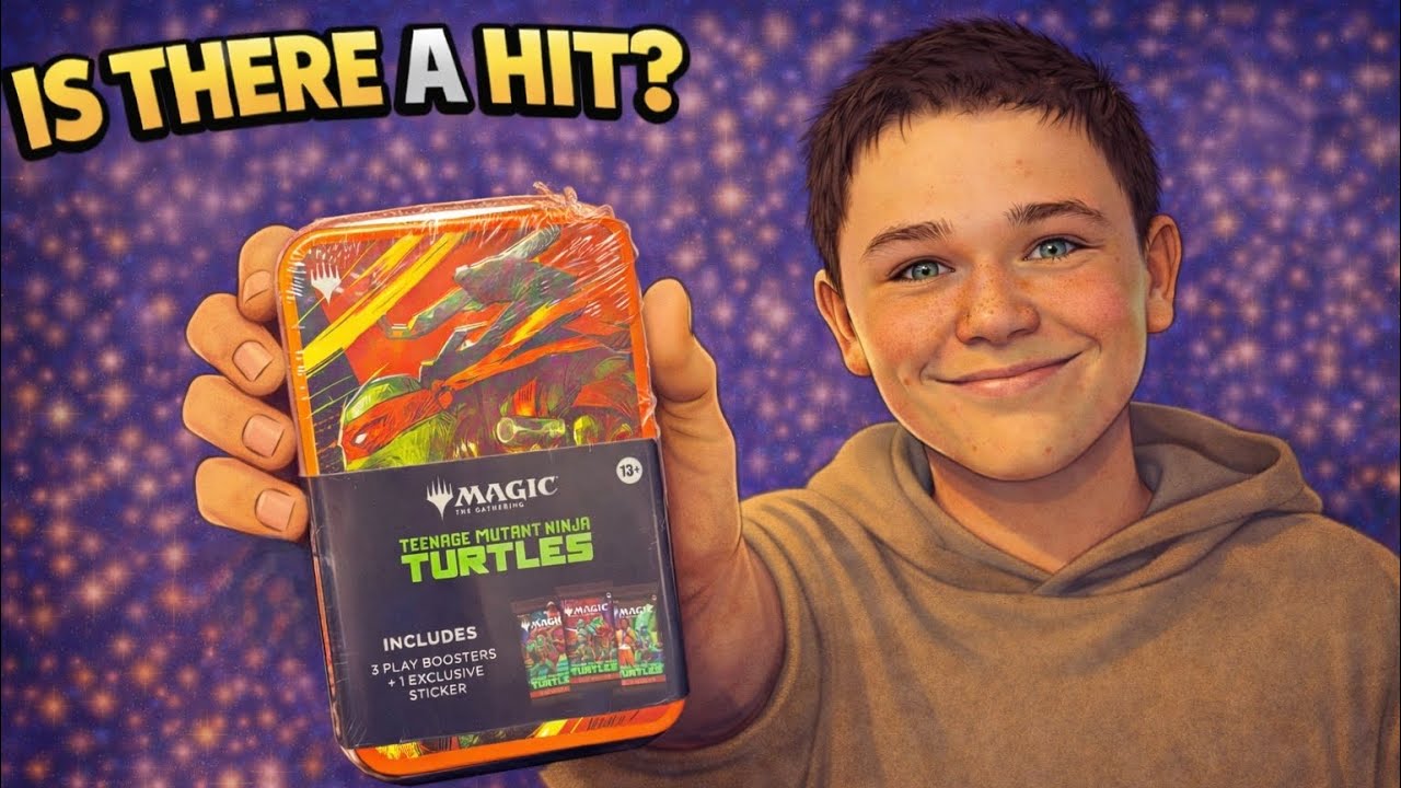MTG Teenage Mutant Ninja Turtles Magic the Gathering Mini Tin 3 Play Booster Pack Opening 