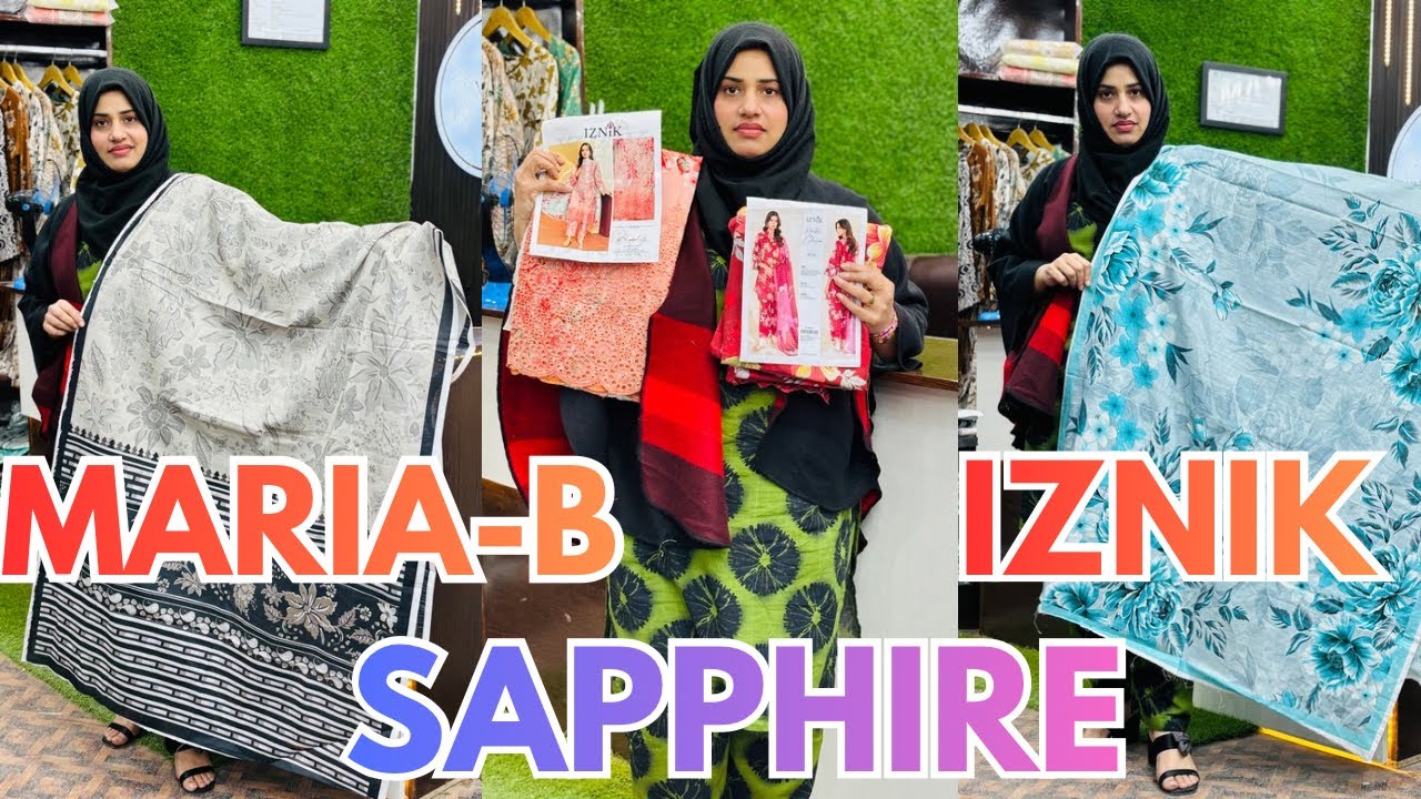 MARIA-B IZNIK SAPPHIRE PREMIUM QUALITY KHADDAR 3-PIECE SALE 2850