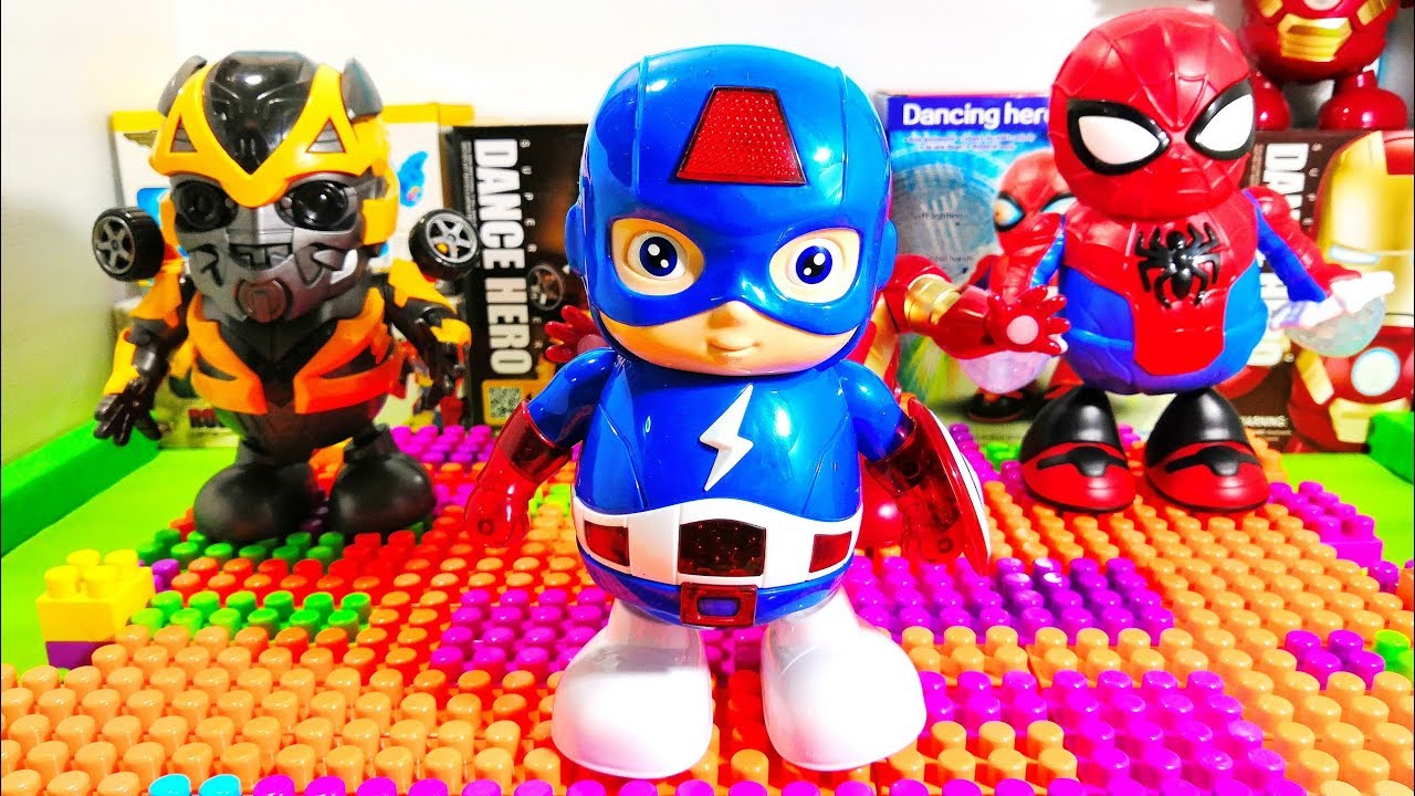 Toy Review | ฮีโร่ กัปตันอเมริกา เต้น หุ่นยนต์ มีเสียง มีไฟ | TEAM LEADER
