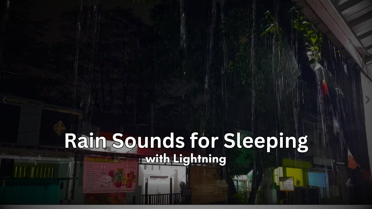 1 Hour Rain Sounds for Sleeping, Studying, Relaxing [with Lightning] #rain #rainsounds #relaxing