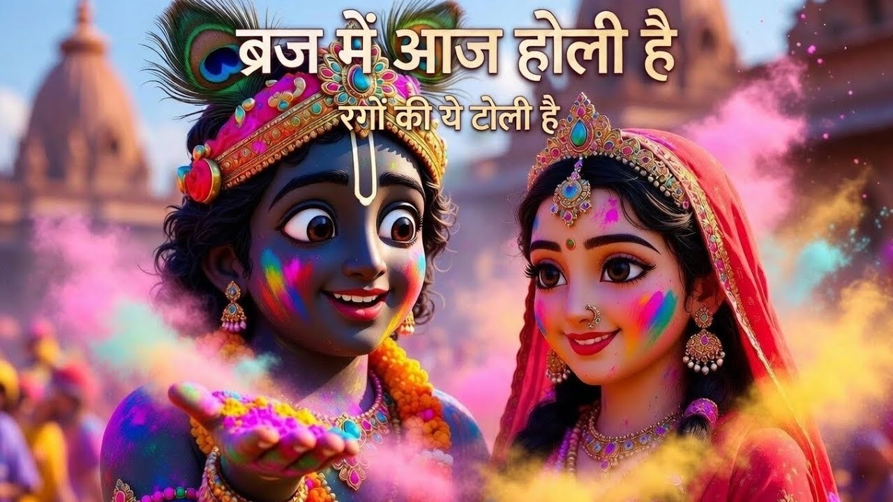 🌸ब्रज में आज होली है, रंगों की ये टोली🌸 है#theonestudio-123#HoliSong2026#BrajHoli#holisongs #trindin