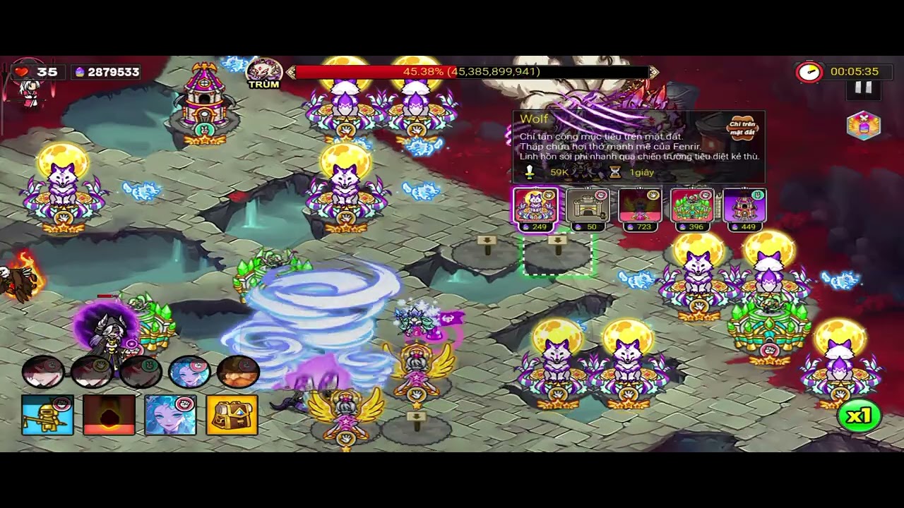 Đánh boss cáo thoi mn 😋😋 | gold tower defense |