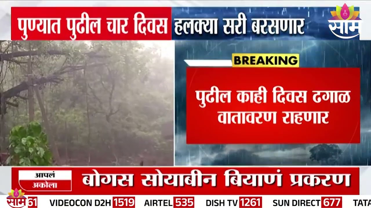पुण्यात पुढील 4 दिवस पावसाच्या हलक्या सरी बरसणार | Pune Rain Update