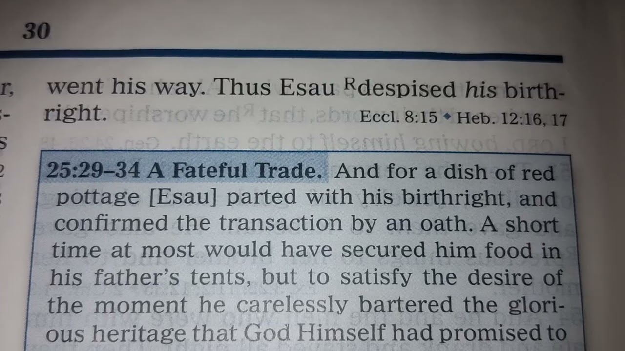 Genesis 25 and 26, Matthew 8:1-17