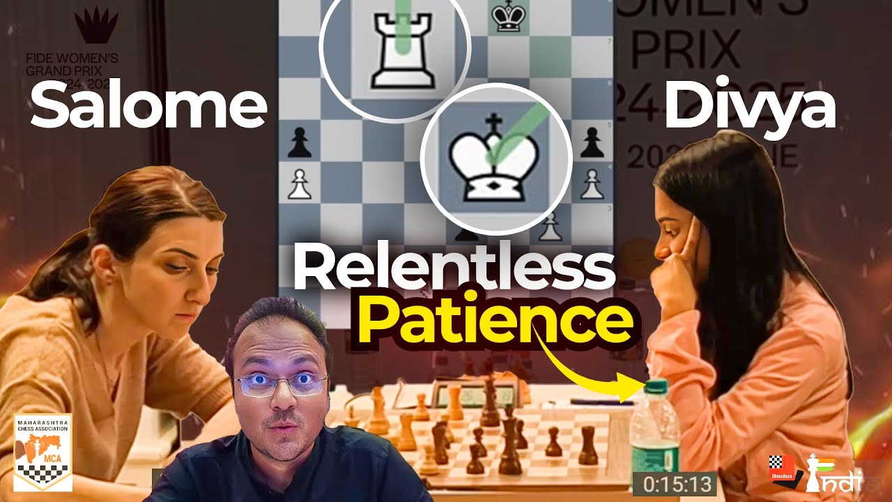 Divya Deshmukh's relentless patience | Salome Melia vs Divya | Women's GP 2025 Pune