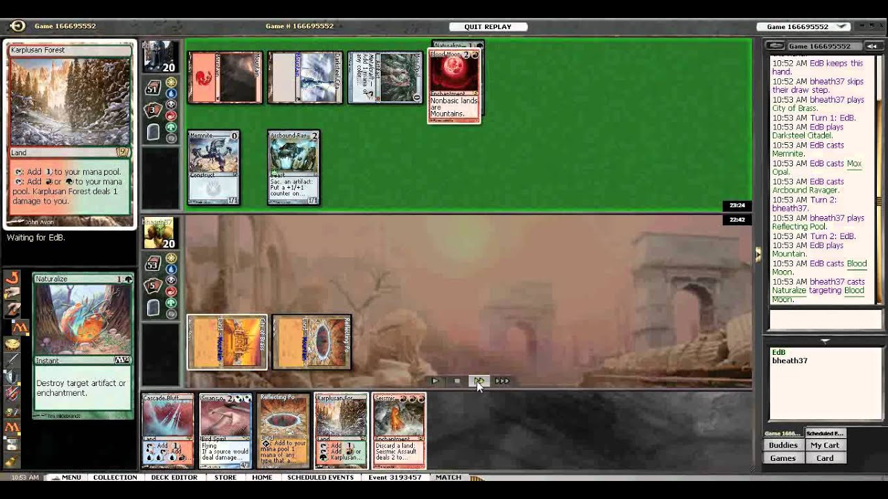 MtgUK - Modern Daily - Cascade Swans Round 4 Game 2
