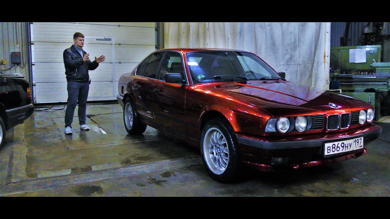 BMW E34 Перетягиваю потолок, алькантара на подложке