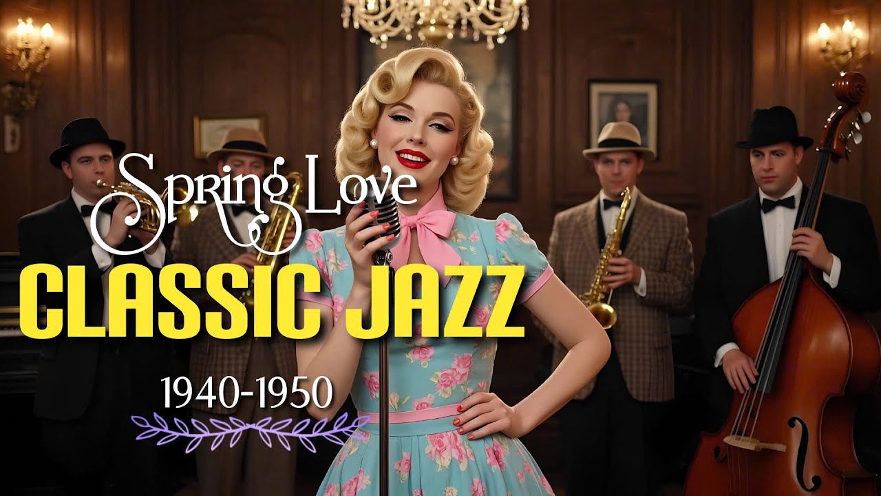 Spring Love & Jazz: Romantic 1940s-1950s Melodies with a Soulful Female Singer in a Vintage Bar 🎷🎤🌸