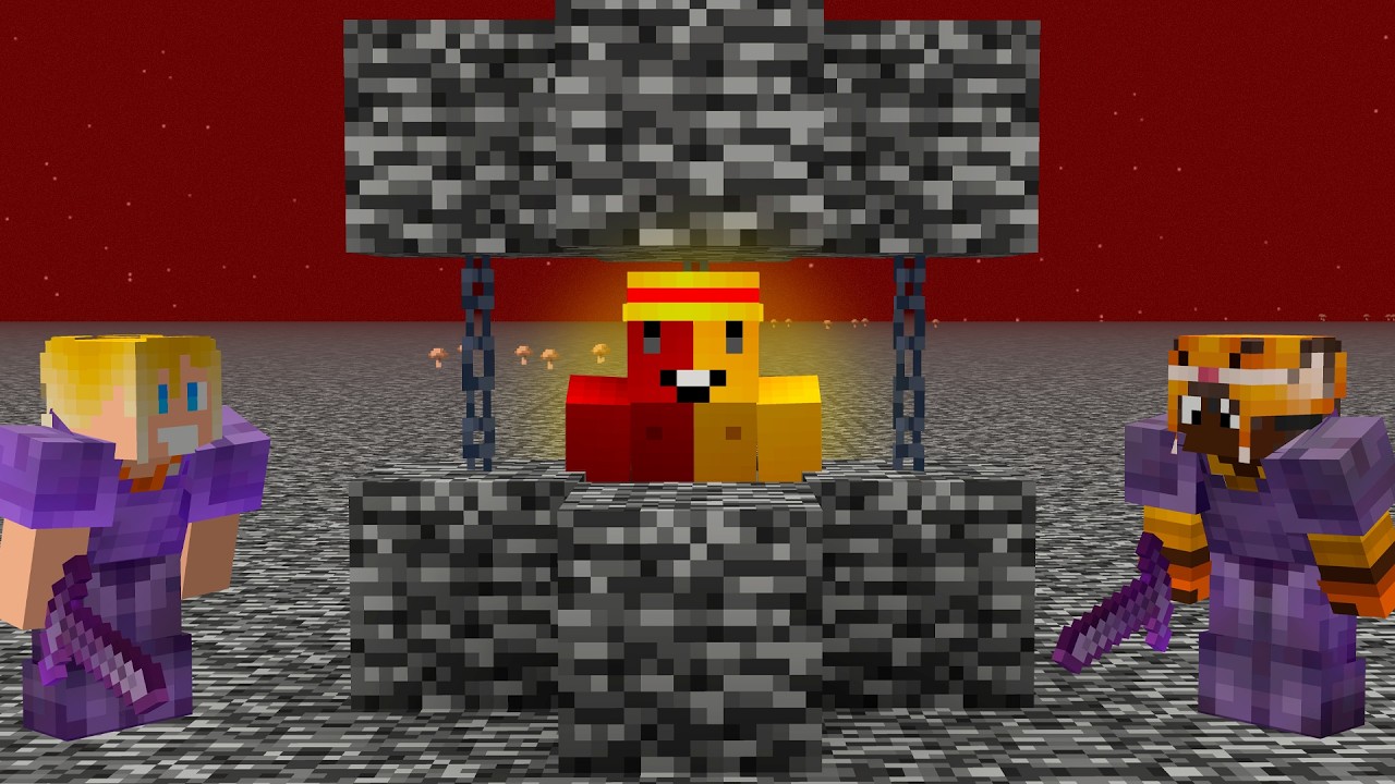 Meus Amigos me Prenderam Em Cima do NETHER, então fiz Vingança!