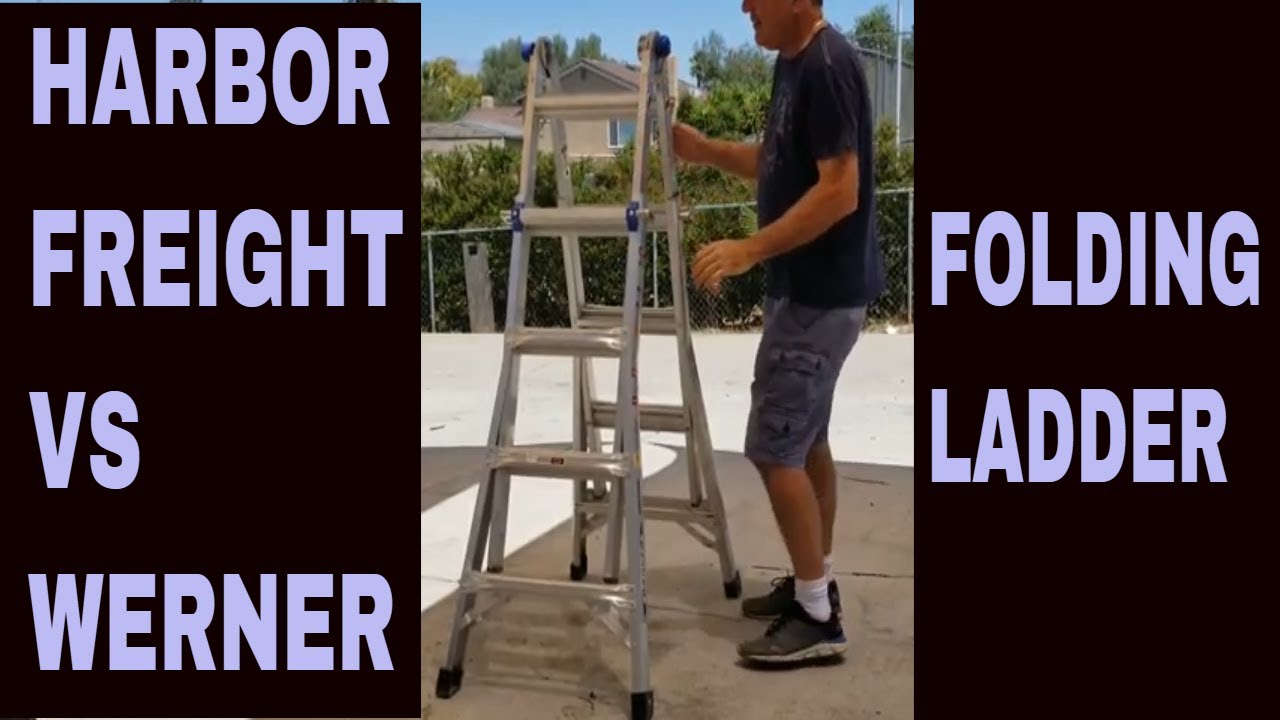 Складная лестница Harbor Freight в сравнении с Werner