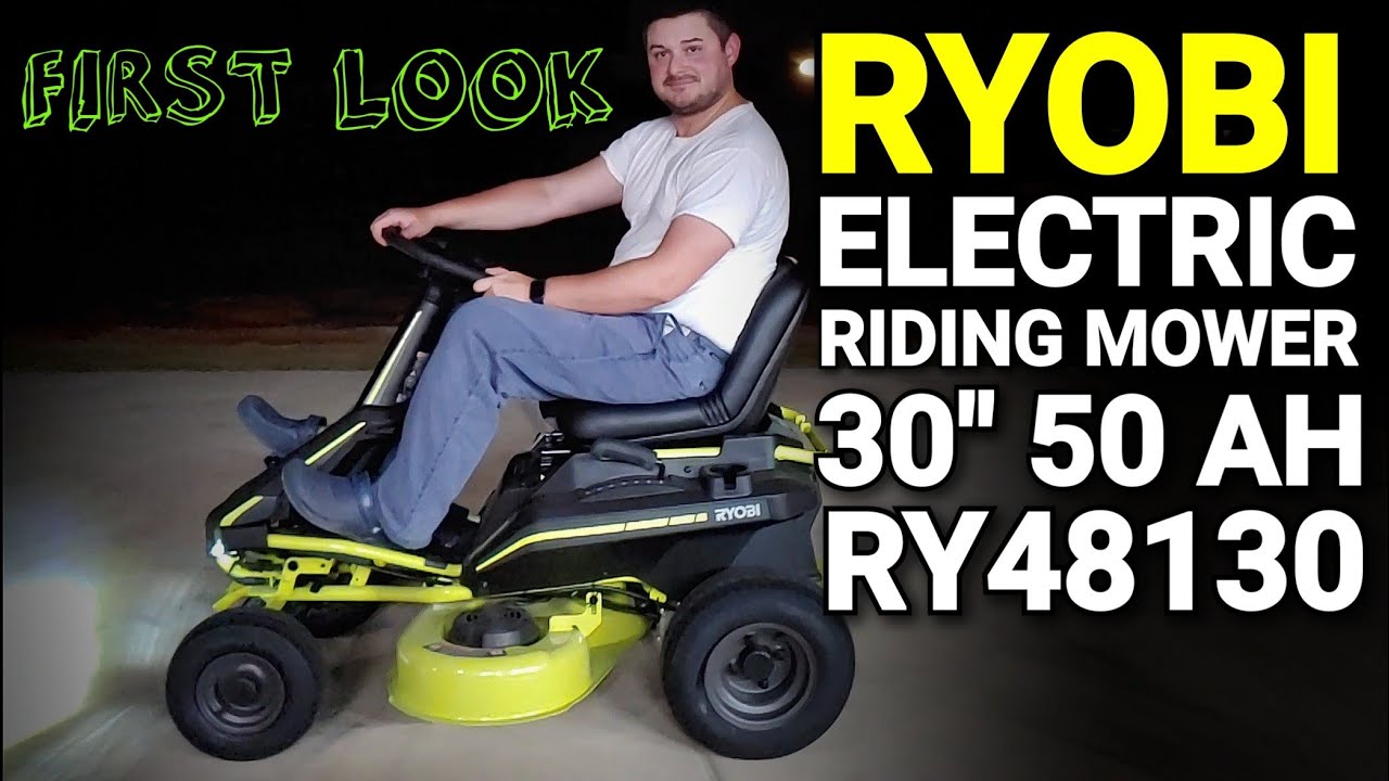 Электрическая газонокосилка Ryobi 48 В, 30 дюймов, 50 А·ч. ПЕРВЫЙ ВЗГЛЯД. Модель: RY48130