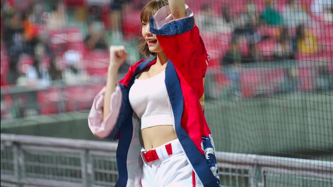 20221024 天母棒球場 味全 dragon beauties 練習生霖霖《橫版郭天信應援 龍霸四方》