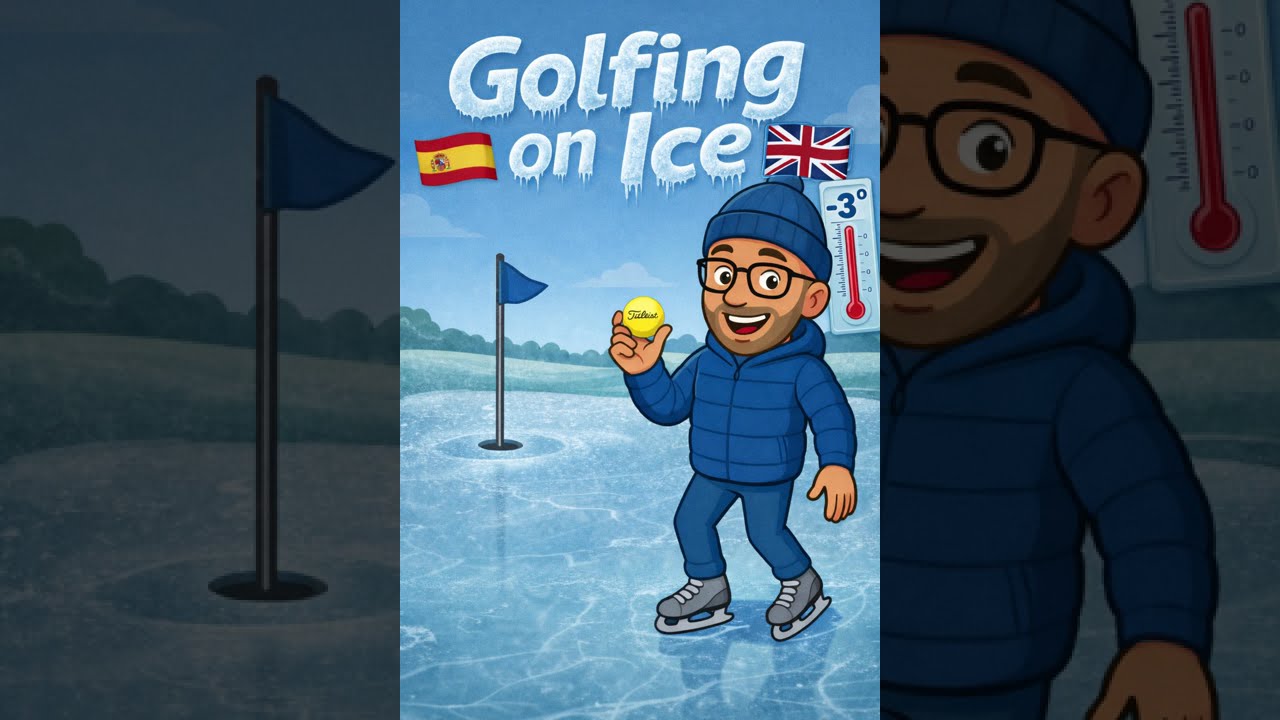 Frozen Winter Golf Round (-3°C)🥶⛳️ Golf de Invierno en un Campo Congelado (-3°C)