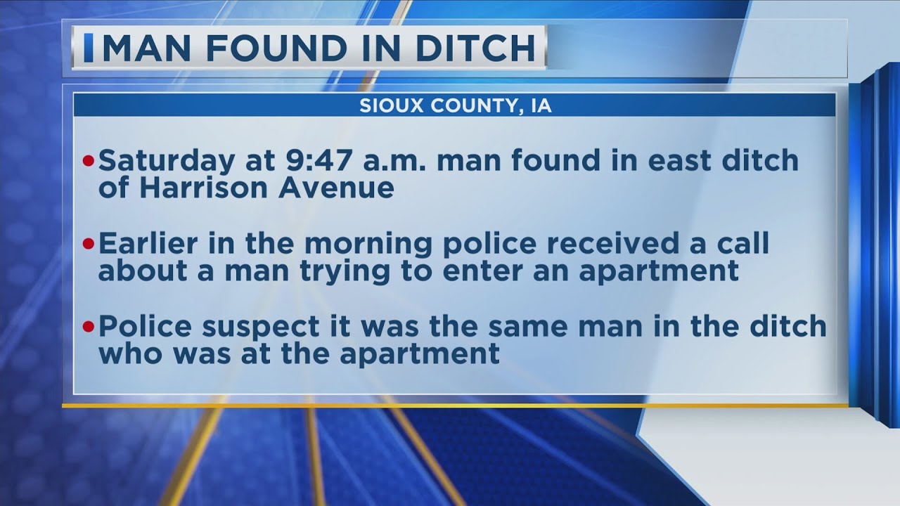 Man Found in Ditch in Sioux County