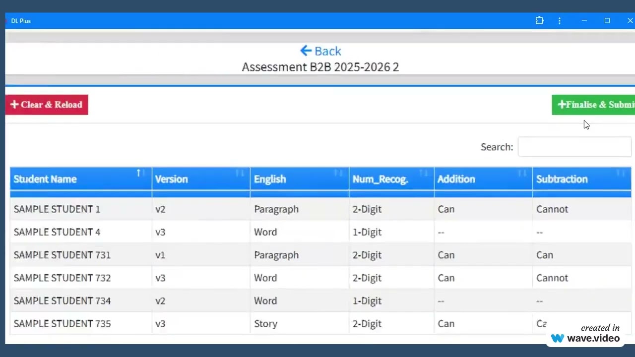 2  How to Record Assessment into DL Dashboard