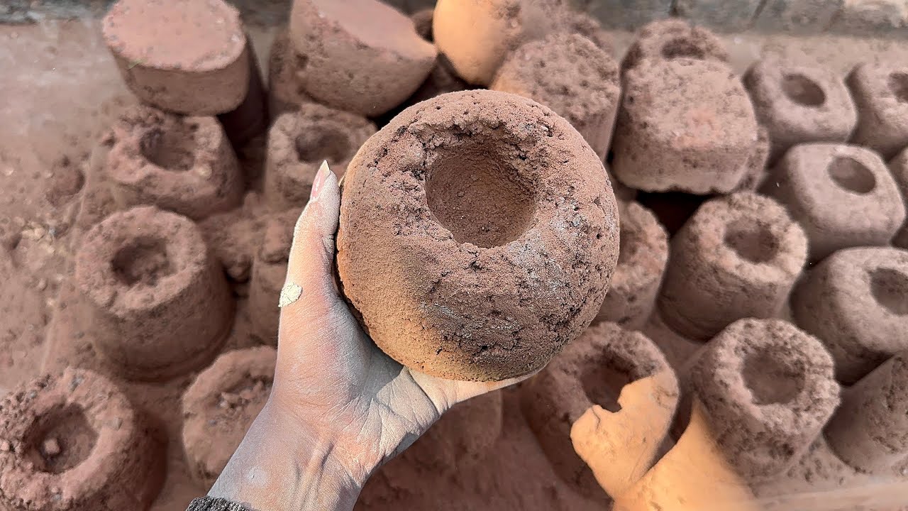 New crumbling video of red dirt with white stone 🔥super satisfying dry floor crumbling ❤️🔥
