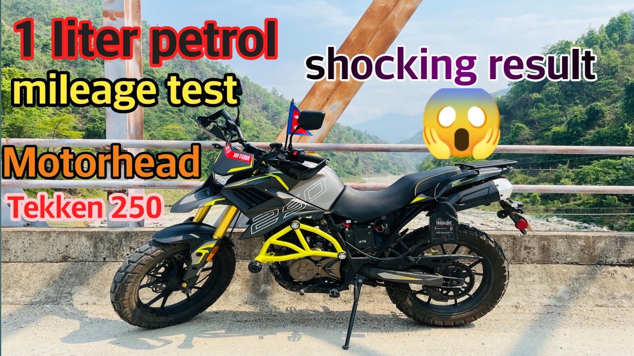 Real life 1 liter Petrol mileage Test || Motorhead tekken 250 🇳🇵:(: