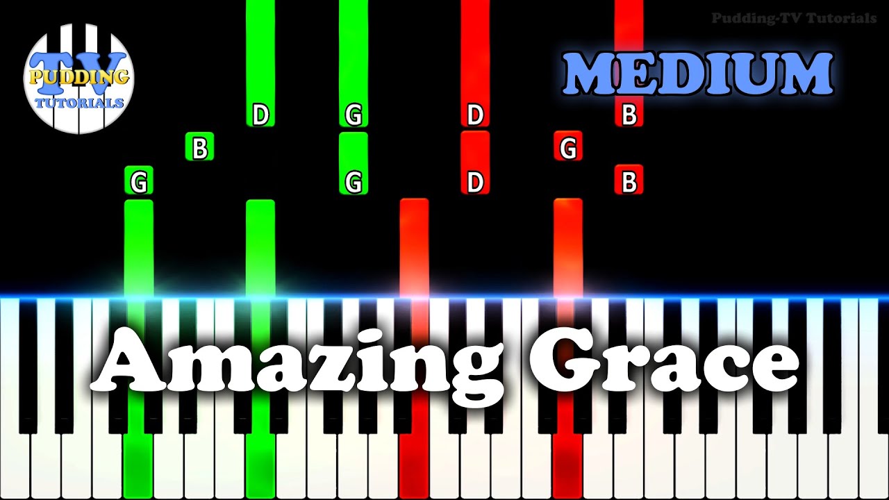 Amazing Grace - Piano Tutorial - MEDIUM