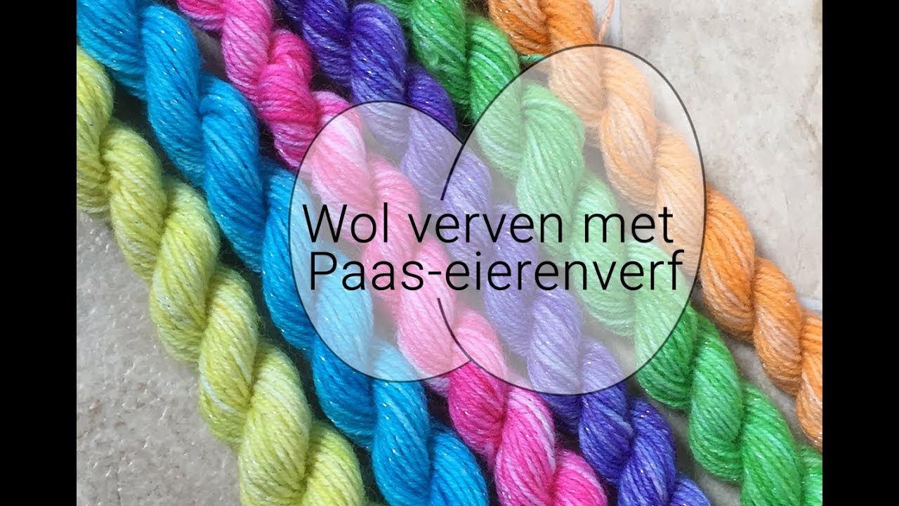 Wol verven met paaseierverf