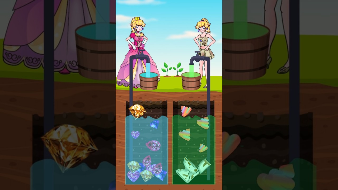 Rich vs Poor Princess: The Water War Begins!