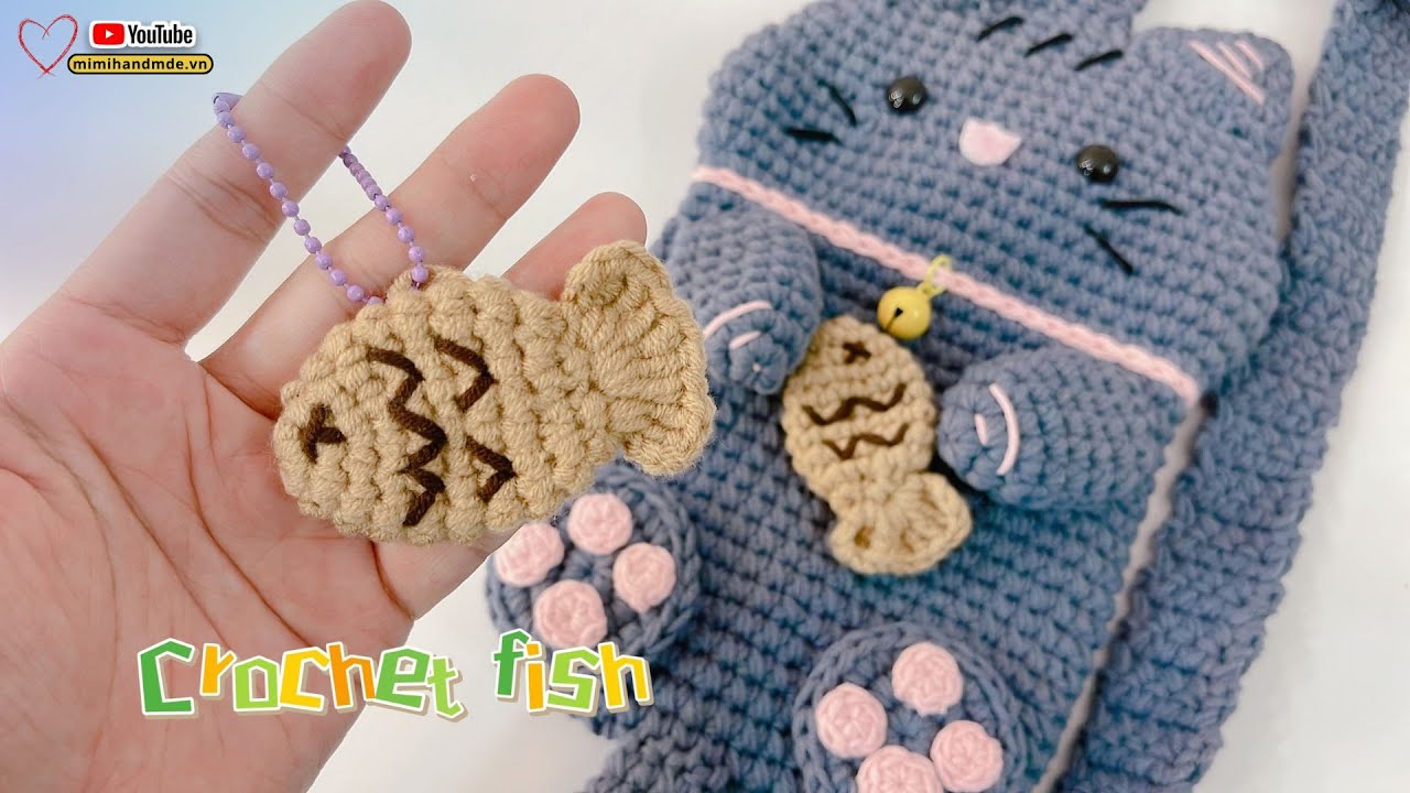 Móc Bé Cá Nướng Trang Trí, Làm Móc Khoá 🐠 Crochet Fish Tutorial | Mimi Handmade