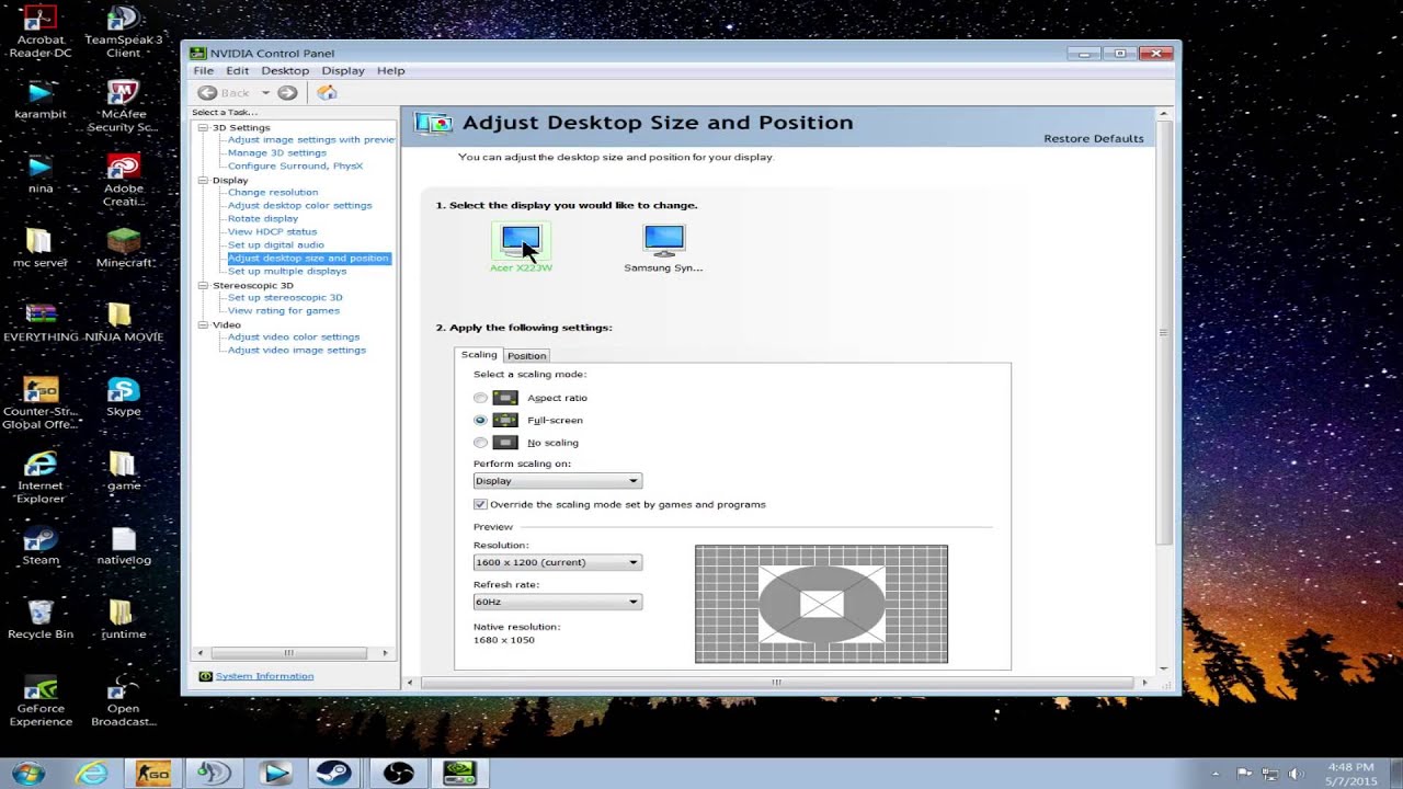 Tutorial: How to remove blackbars in 16:9 / 16:10 resolutions [STRETCHED] (NVIDIA)