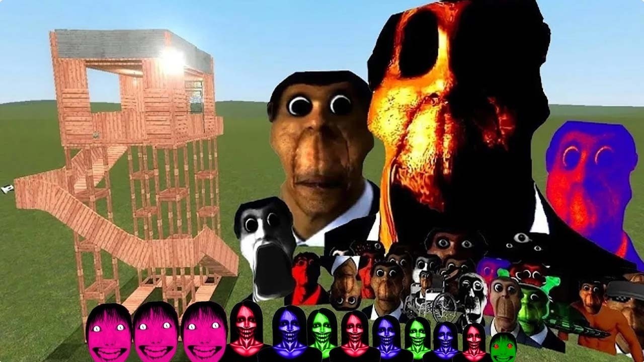 Семейство Обунга, Nextbot против башен в Garry's Mod!