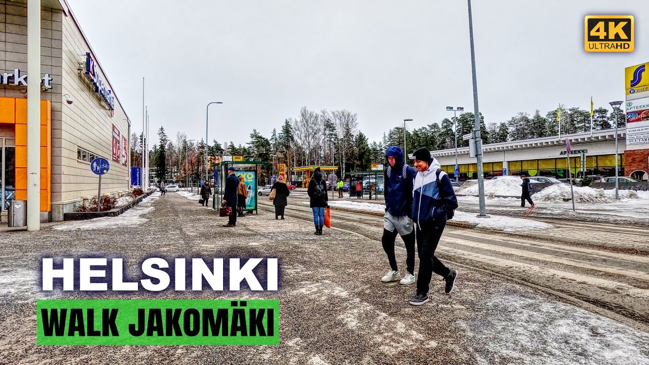Walk in Helsinki, Jakomäki District 🇫🇮 4K Walk in Finland