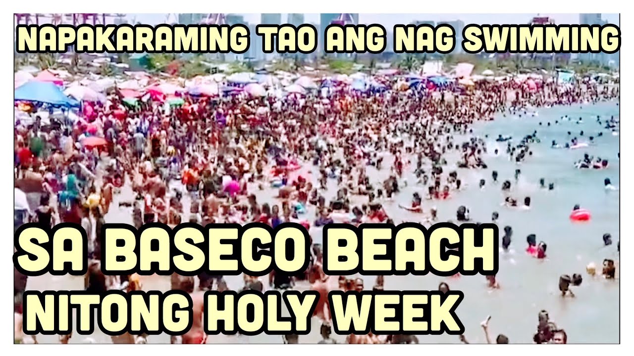 BASECO BEACH UPDATE: NAPAKARAMING TAO ANG NAG SWIMMING SA BASECO BEACH NITONG HOLY WEEK