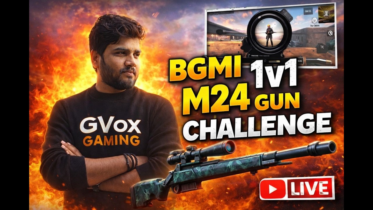 Welcome back gamers! Aaj hone wala hai M24 1v1 challenge — dekhte hain kaun jeetता है!