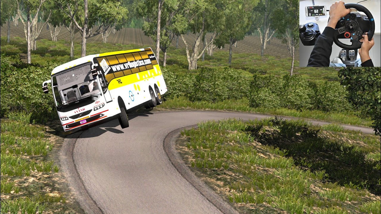 VRL Travels Volvo Bus Race | Euro truck simulator 2 with bus mod | Volvo Bus driving | indian driver