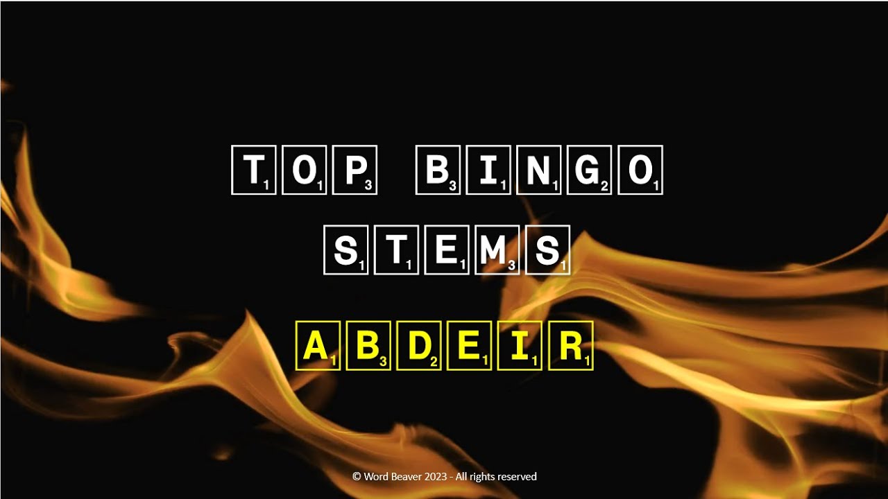 6 Letter bingo stem No. 02:  A-B-D-E-I-R