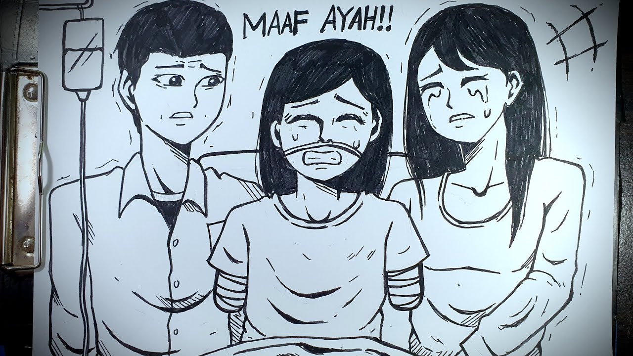 Cerita Paling Sedih Dan Tragis !! Ayah Kembalikan Tangan Dita || DRAWSTORY #120