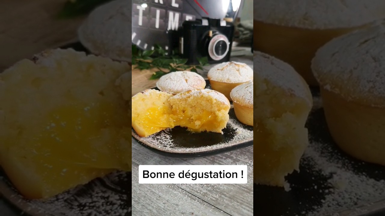 Fondant citron cœur coulant lemon curd 😍🍋 (recette facile et rapide)