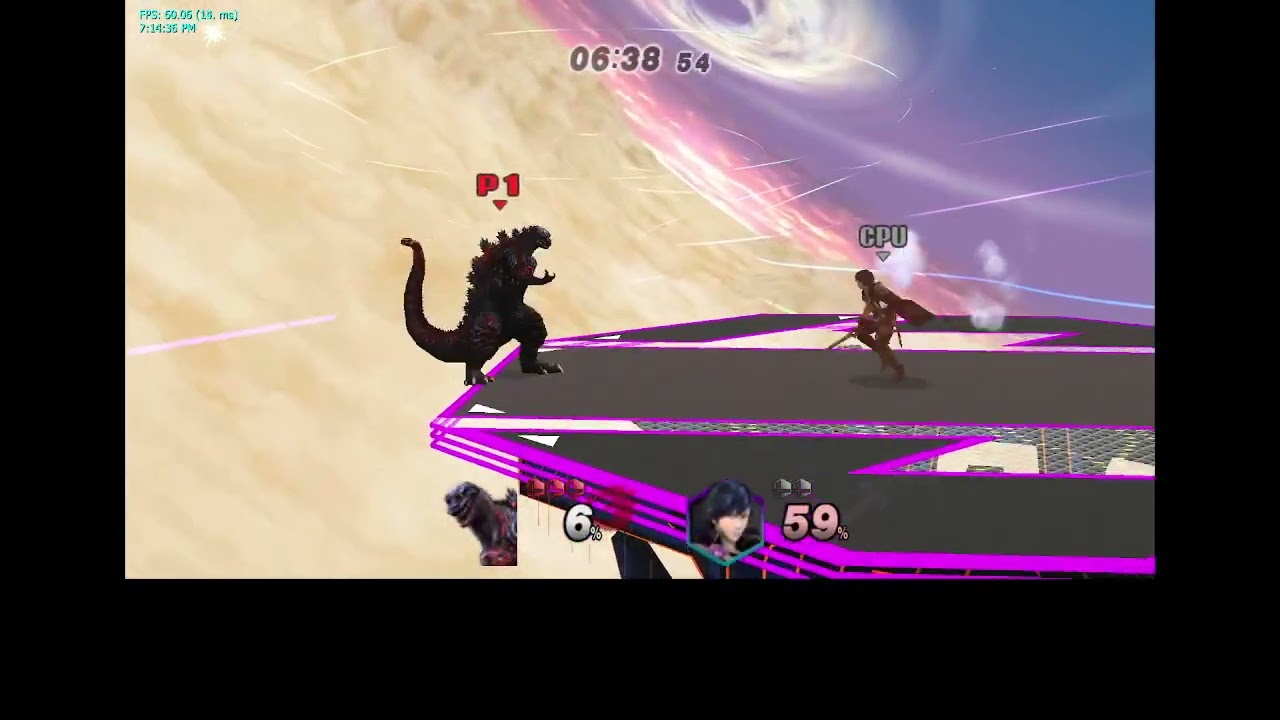 Smash Project M Godzilla Gameplay