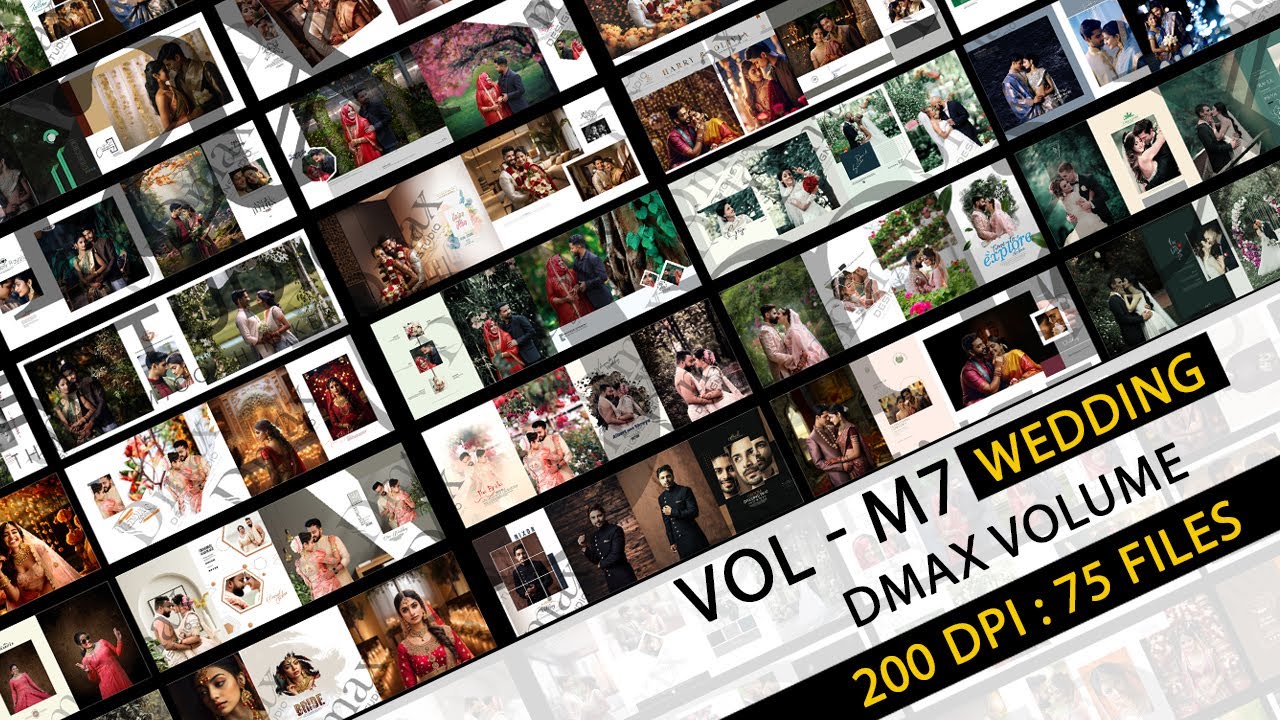 12x36 Wedding album Design M7 2024  | Free download  | #photoshoot #psd #design