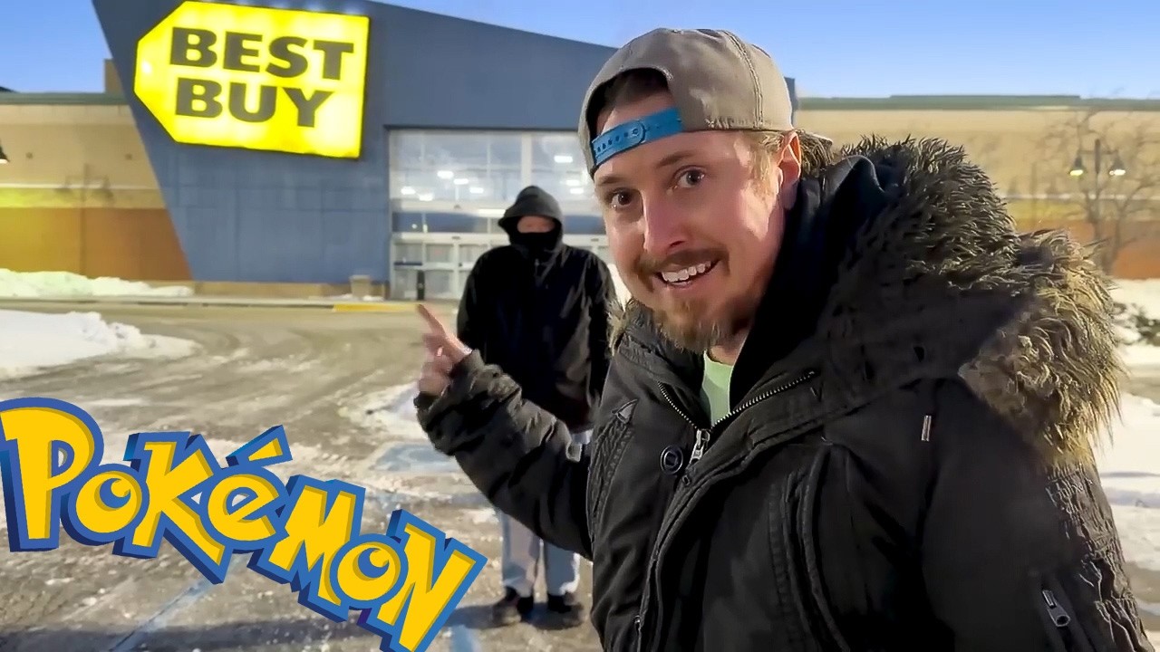 Waiting in SUB ZERO Weather for New Pokemon Cards!