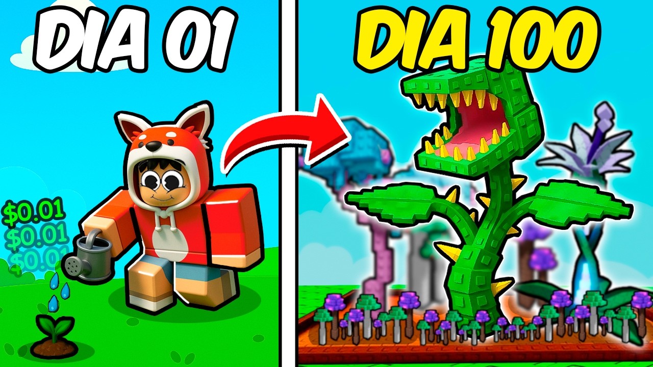PASSEI 100 DIAS NO GROW A GARDEN (cresça um jardim)