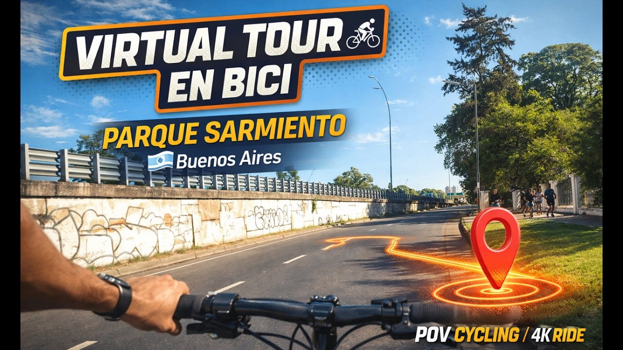 Parque Sarmiento en Bicicleta 🚴‍♂️ Vuelta Completa 4.9 km | Buenos Aires 4K POV Enero 2026