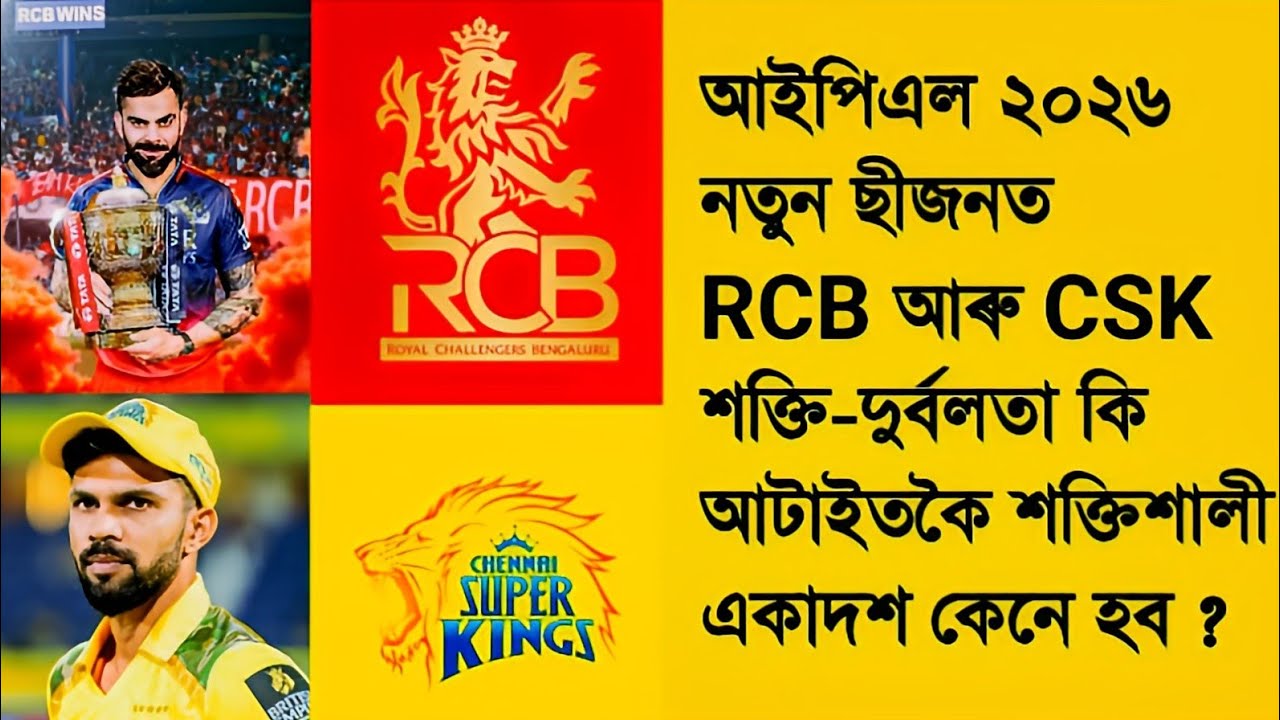 RCB & CSK Best Playing 11s | Strengths & Weaknesses | IPL 2026 ❤️💛