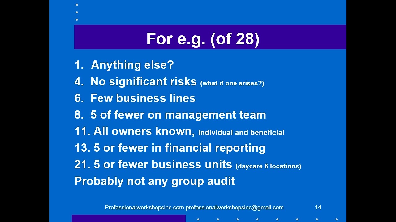 International audit standards for Less Complex Entities (LCE)