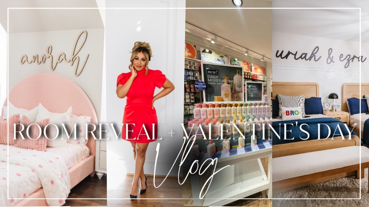 Vlog | Kids' Room Reveal + Our Valentine's Day + Realistic Clean With Me!